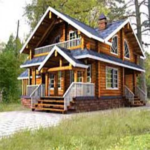 خانه چوبی در اردبیل با چوب روسی